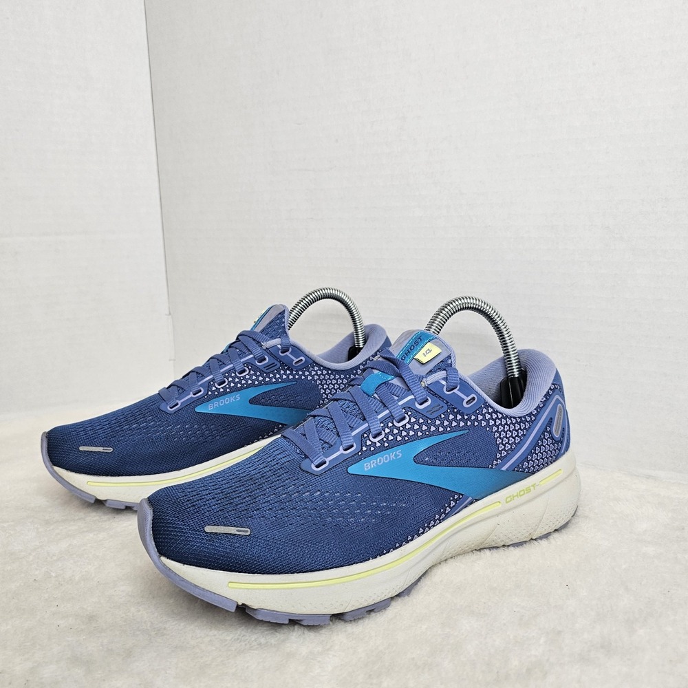 Brooks Ghost 14 Womens Running Shoes Blue Purple Size 8B Athletic Sneakers